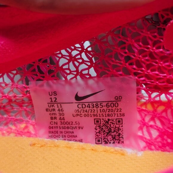 Nike Air Zoom Victory Pink Orange Track Field Shoes Cleats CD4385-600 Size 12 - Picture 3 of 8
